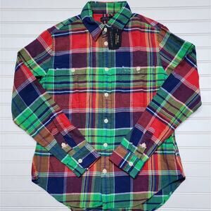 NWT Polo Ralph Lauren Plaid Flannel Button Down Shirt
